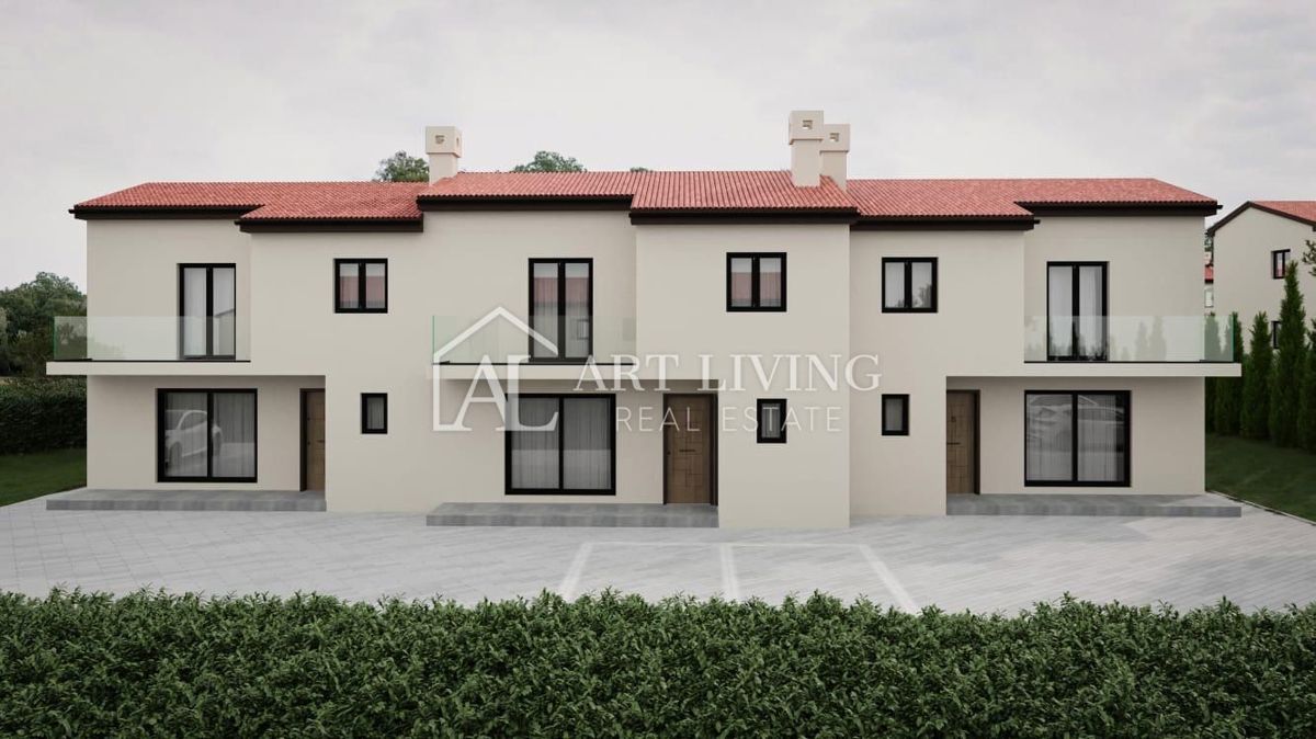 Buje, Kaštel – Triplex con piscina in posizione tranquilla e bella – NUOVA COSTRUZIONE