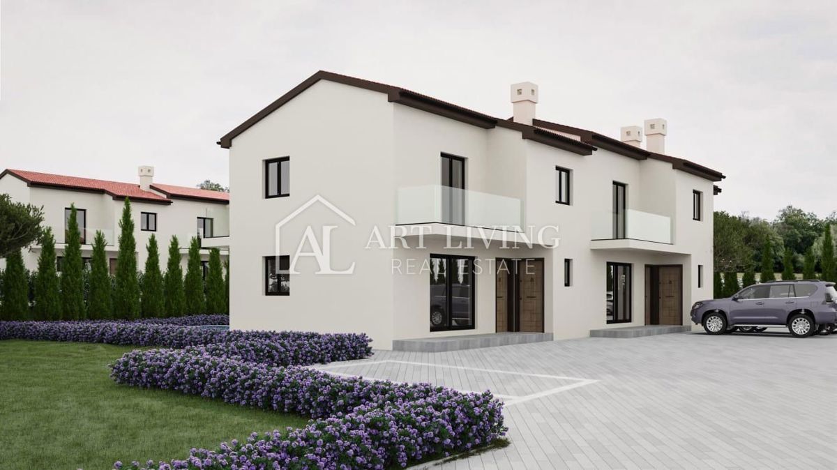 Buje, Kaštel – Triplex con piscina in posizione tranquilla e bella – NUOVA COSTRUZIONE