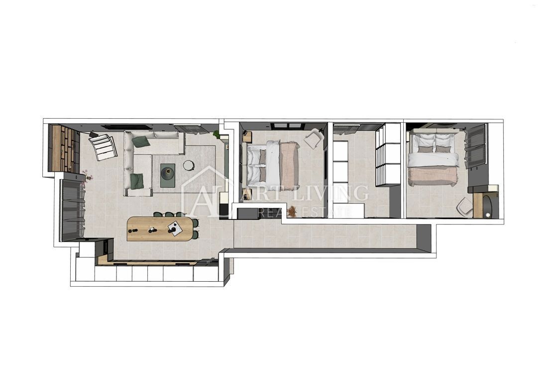 Umago, trosobni stan, 109 m2, con una posizione bella e attraente