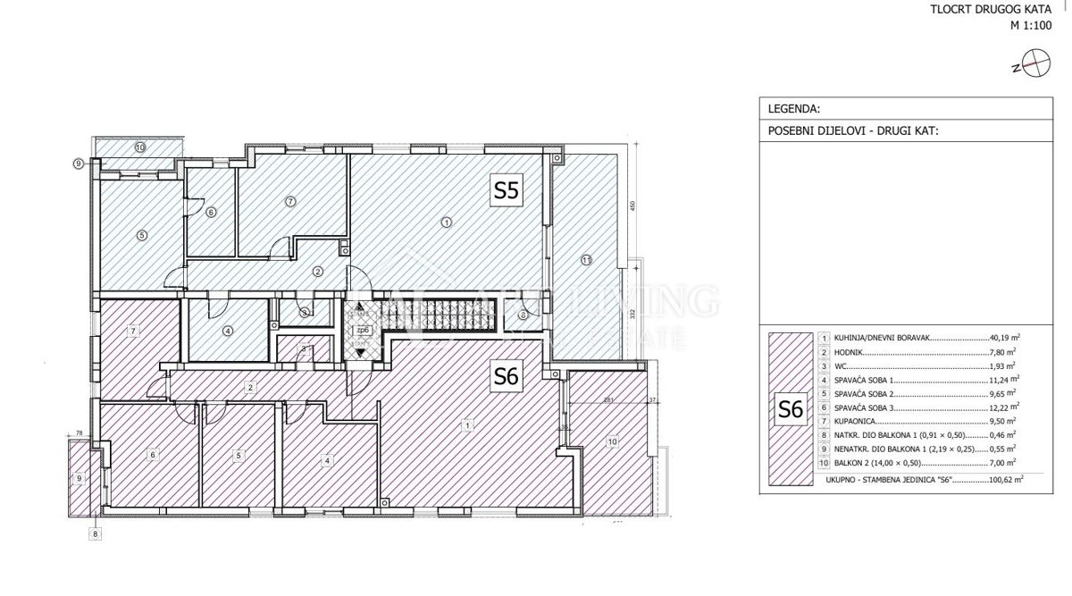 Umago, trosobni stan, 109 m2, con una posizione bella e attraente
