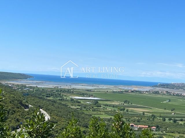 Buje - dintorni, villa istriana in pietra con una vista unica sul mare e sul paesaggio