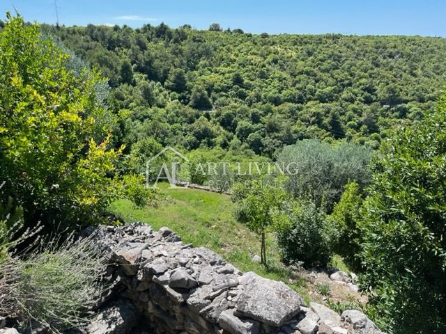 Buje - dintorni, villa istriana in pietra con una vista unica sul mare e sul paesaggio