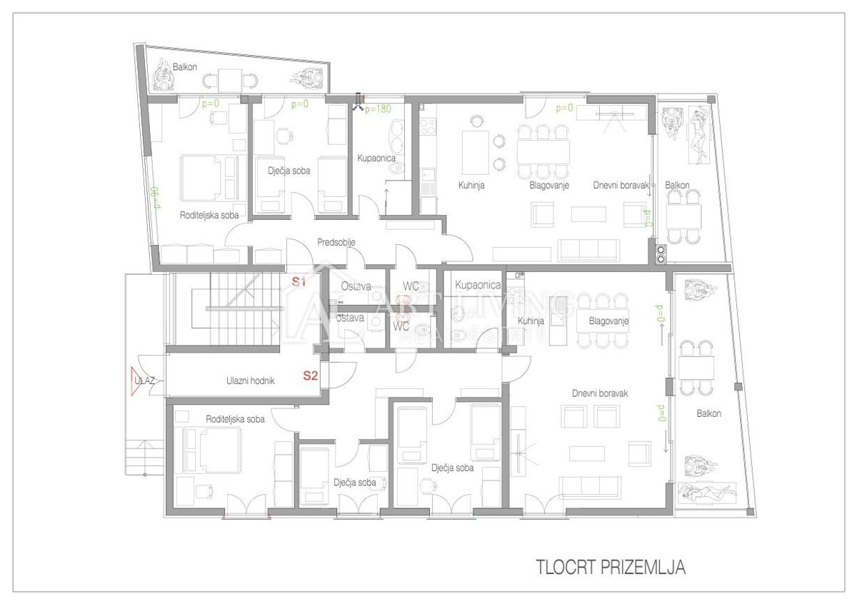 Istria, Umago, dintorni - ESCLUSIVO - appartamento trilocale al piano terra 123 m2, 150 m dal mare - NUOVA COSTRUZIONE