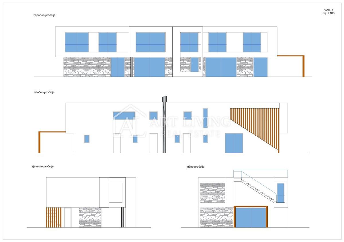 Umago - dintorni, attraente terreno edificabile con progetto, 764m2, 300 m dal mare