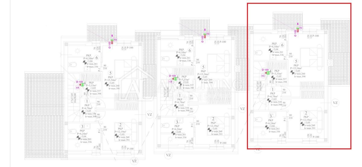 Istria, Umago, dintorni – Casa a schiera in posizione TOP – NUOVA COSTRUZIONE