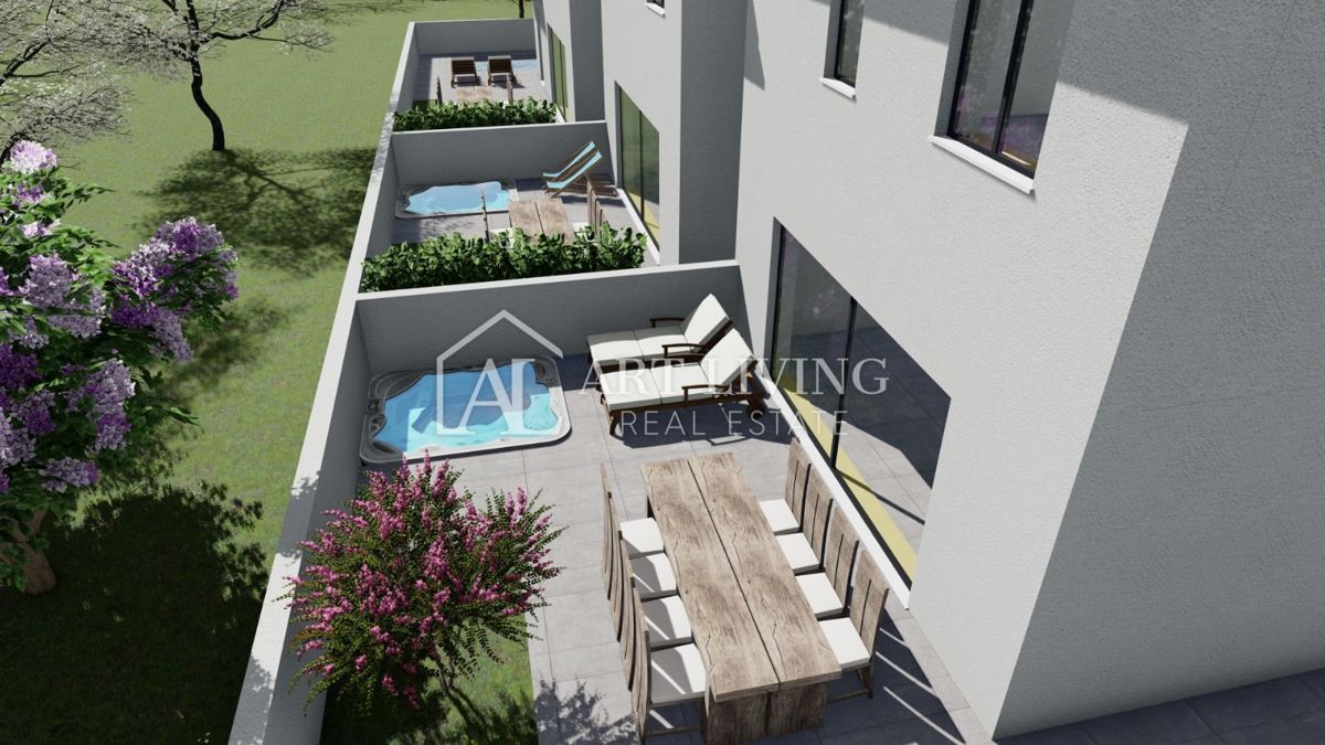 Istria, Umago, dintorni – Casa a schiera in posizione TOP – NUOVA COSTRUZIONE