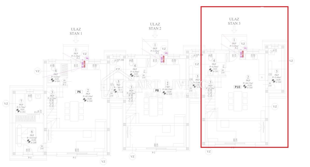 Istria, Umago, dintorni – Casa a schiera in posizione TOP – NUOVA COSTRUZIONE