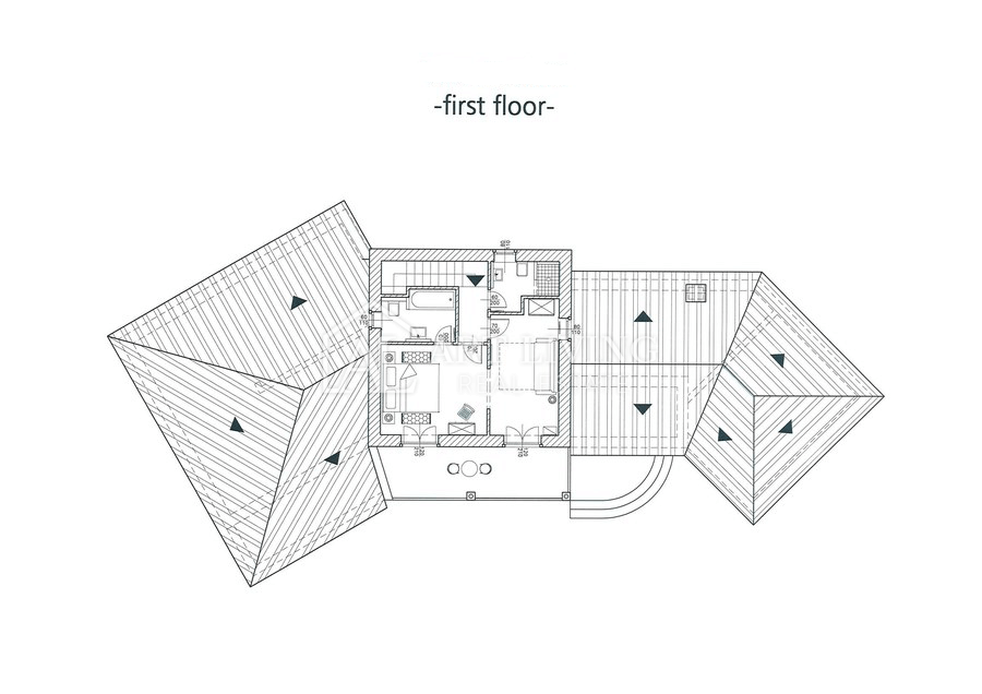 Parenzo, dintorni - villa rustica in pietra con piscina in stile istriano