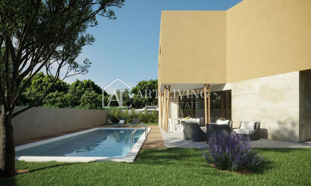 Novigrad - dintorni, moderno duplex con piscina