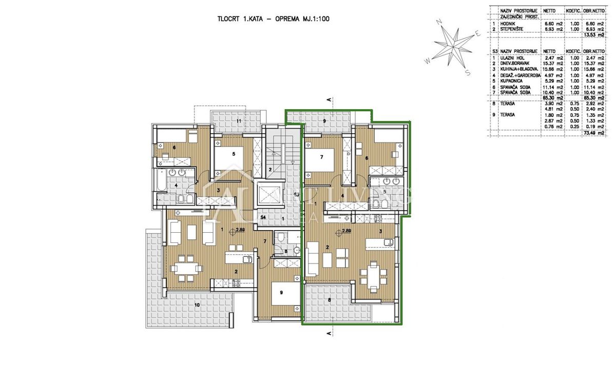 Umago, dintorni - lussuoso appartamento con due camere da letto recentemente ristrutturato a soli 250 m dal mare