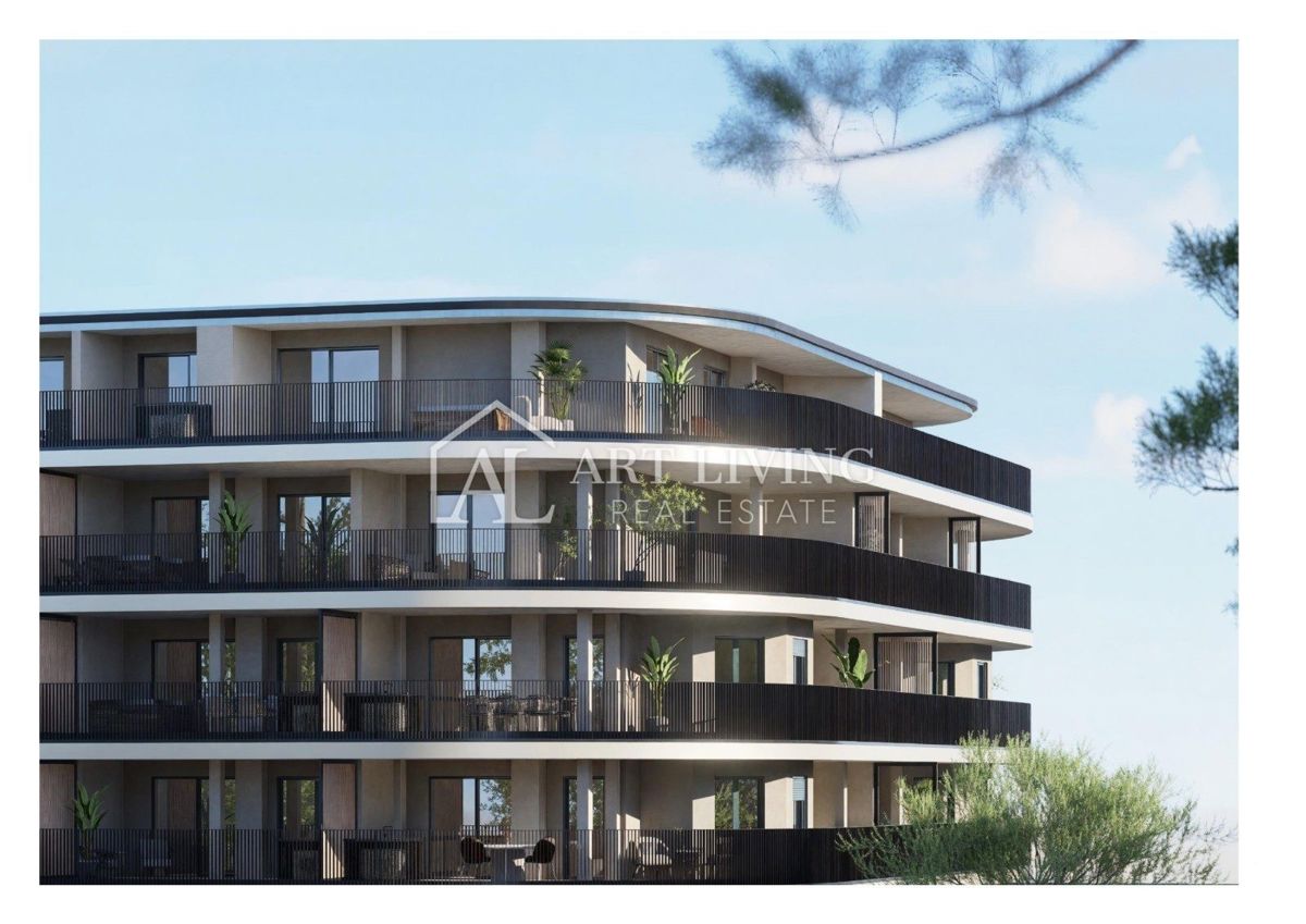 Istria, Umago - NUOVA COSTRUZIONE - moderno bilocale, 3° piano, posizione TOP