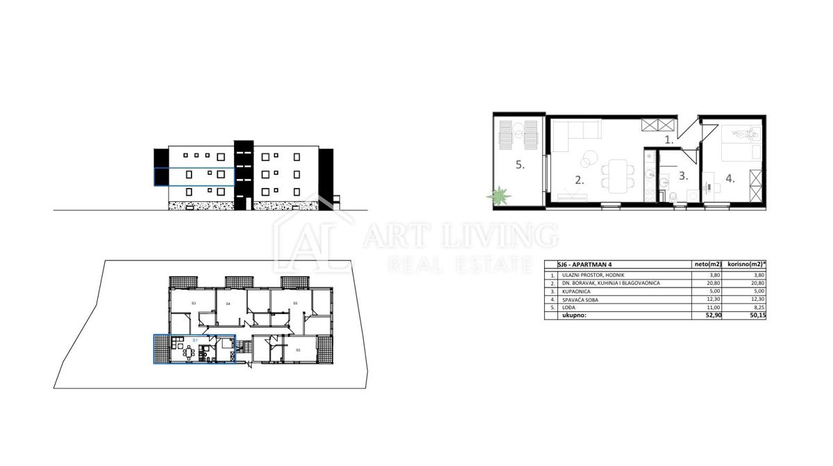 Vodice – appartamento con una camera da letto al primo piano, NUOVA COSTRUZIONE