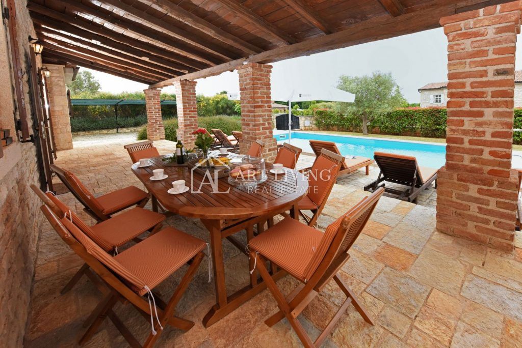 Poreč-dintorni, Incantevole villa in pietra con piscina in stile rustico