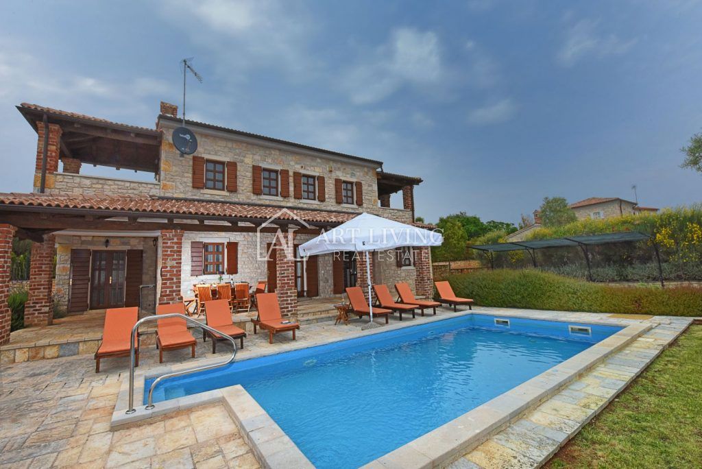 Poreč-dintorni, Incantevole villa in pietra con piscina in stile rustico