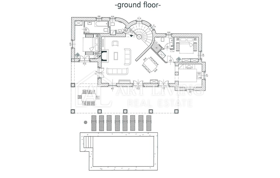 Poreč-dintorni, Incantevole villa in pietra con piscina in stile rustico