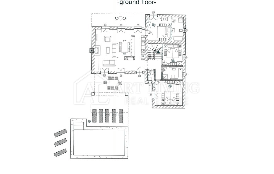 Poreč-dintorni, villa di lusso in pietra in stile rustico con piscina
