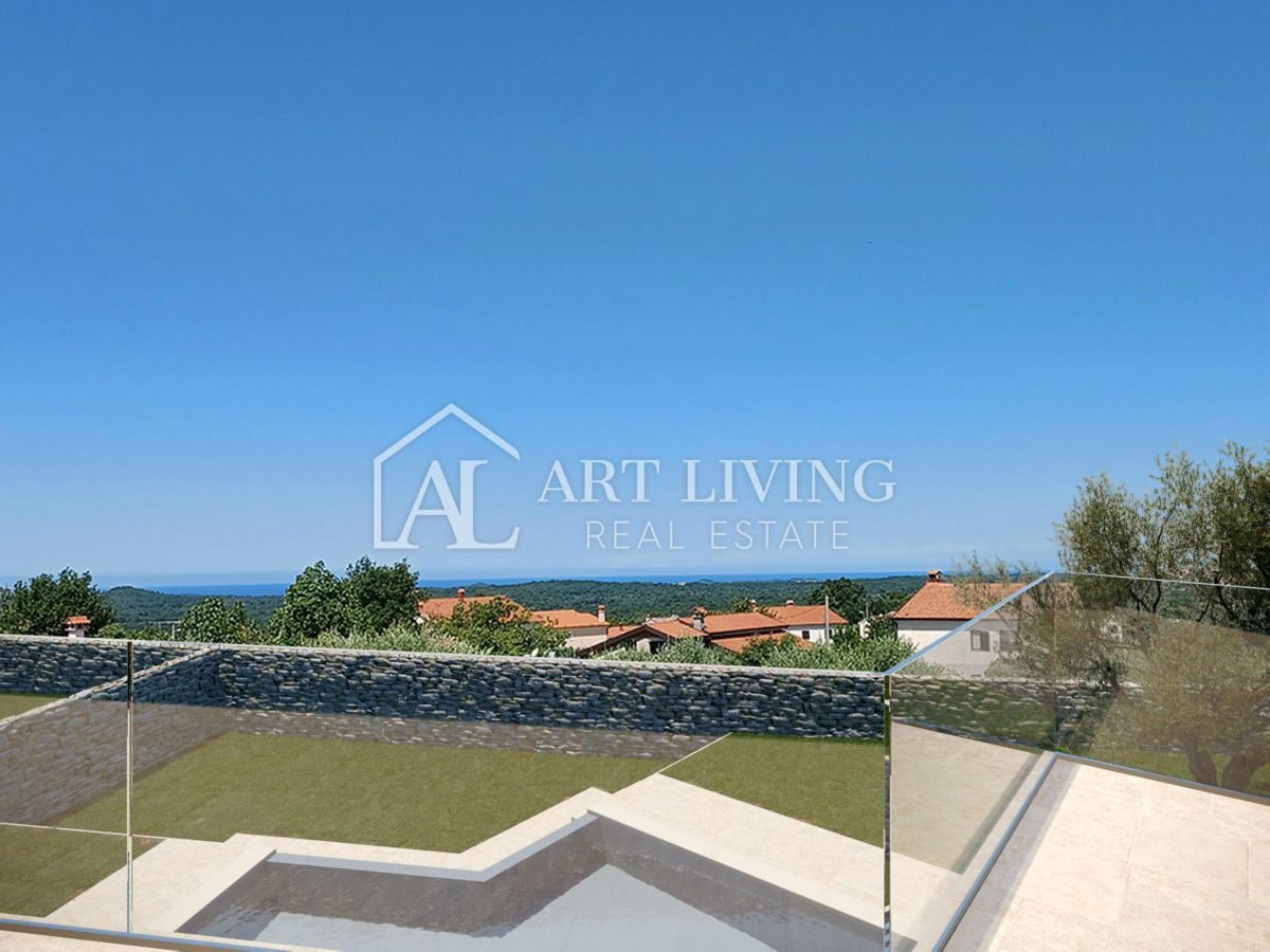 Poreč - dintorni, bella villa con vista panoramica sul paesaggio e sul mare