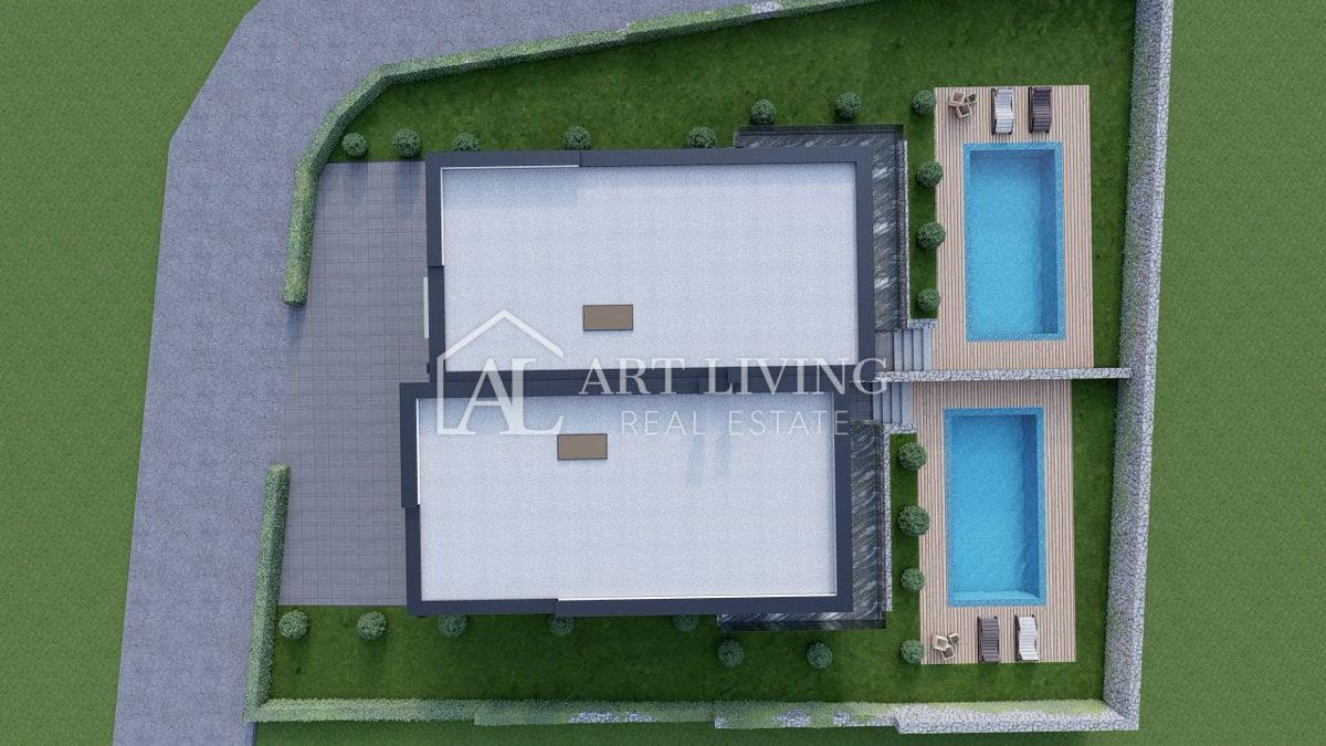 Istria, Umago, dintorni -  NUOVA COSTRUZIONE - moderna casa bifamiliare con piscina