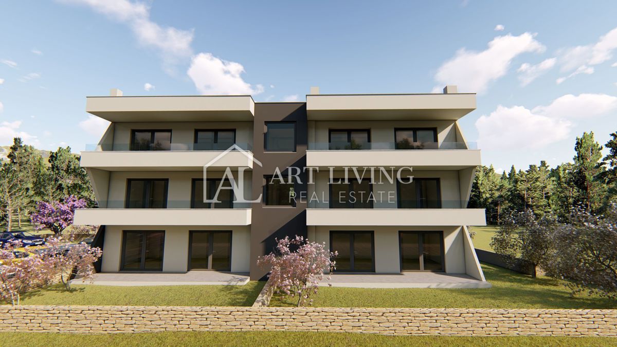 Istria, Umago, dintorni - appartamento con due camere da letto in un nuovo edificio con vista sul mare