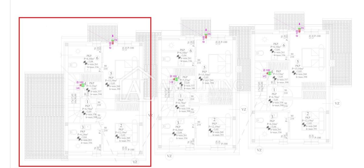 Istria, Umago, dintorni – Casa a schiera moderna con ampio giardino – NUOVA COSTRUZIONE