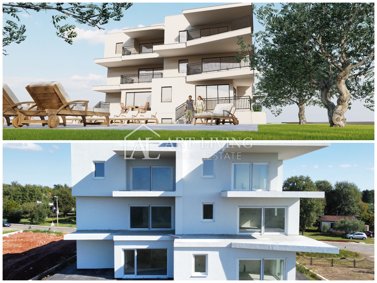Umago, dintorni – NUOVA COSTRUZIONE, appartamento moderno con 3 camere da letto e piscina in comune