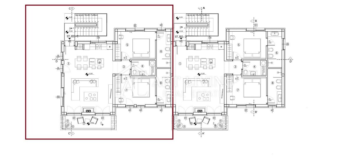 Parenzo, dintorni - Appartamento di lusso con due camere da letto al primo piano in una posizione tranquilla e bella