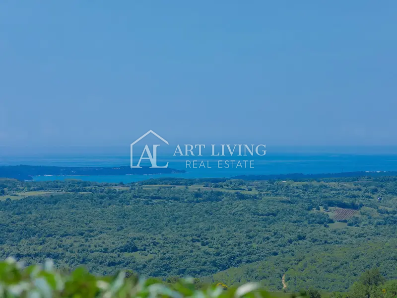 Buje-dintorni, bellissima villa in stile istriano con vista aperta e piscina