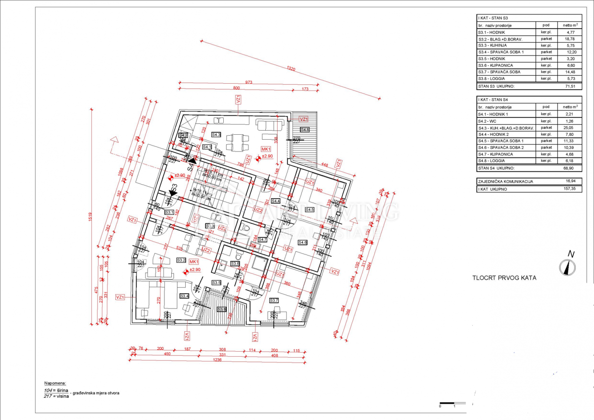 Umag-dintorni, Moderno appartamento di 71 m2 al 1° piano, a soli 300 m dal mare