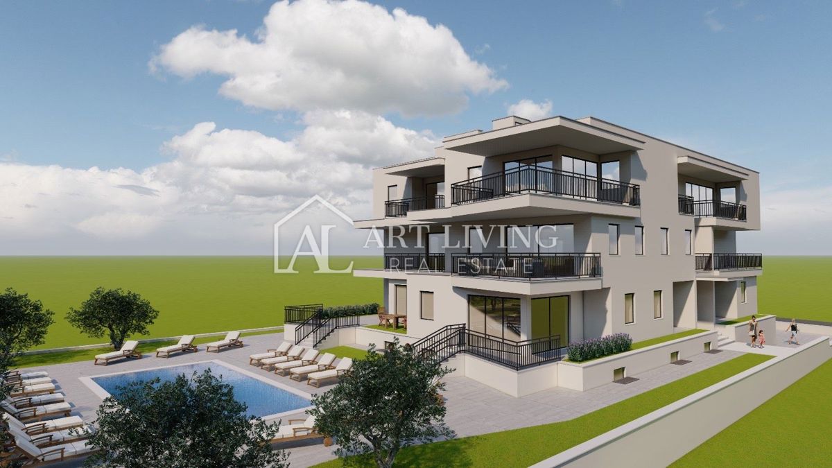 Umago, dintorni – appartamento moderno con 3 camere da letto e piscina in comune, NUOVA COSTRUZIONE