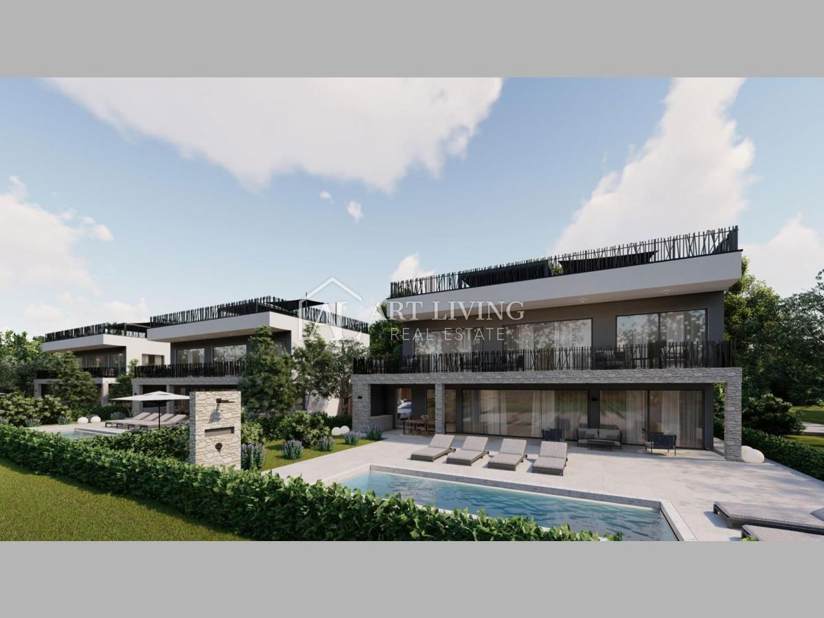 Parenzo, villa di lusso moderna 1a fila al mare