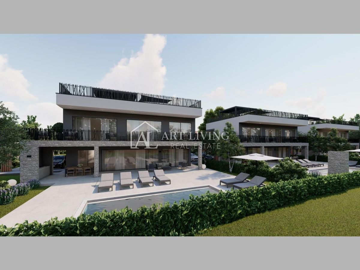 Parenzo, villa di lusso moderna 1a fila al mare