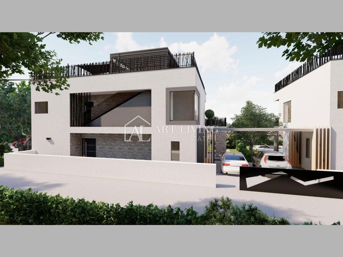 Parenzo, villa di lusso moderna 1a fila al mare