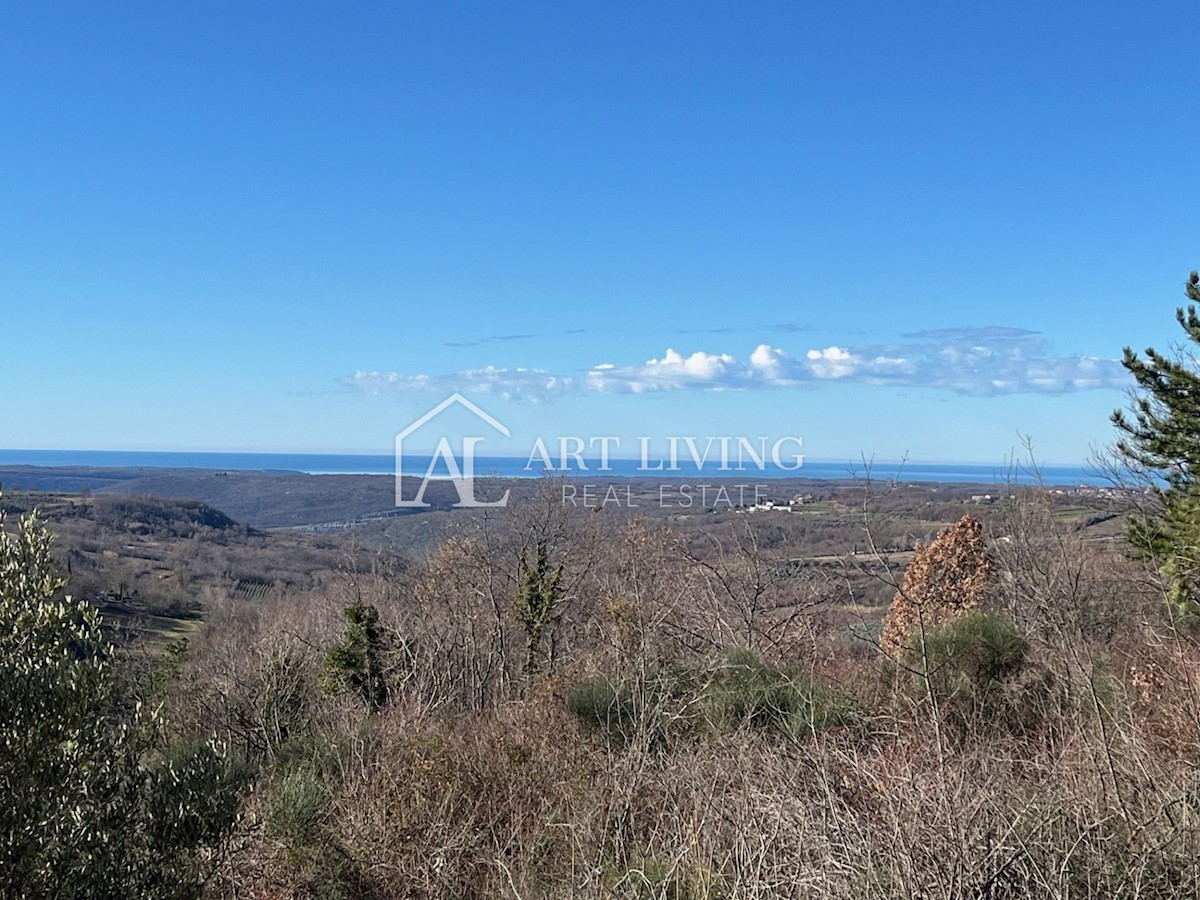 ISTRIA, GRONJAN, dintorni - bellissimo terreno edificabile con vista panoramica sul mare