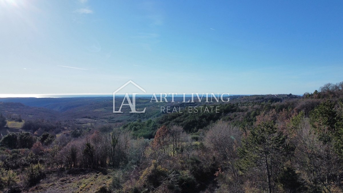 ISTRIA, GRONJAN, dintorni - bellissimo terreno edificabile con vista panoramica sul mare