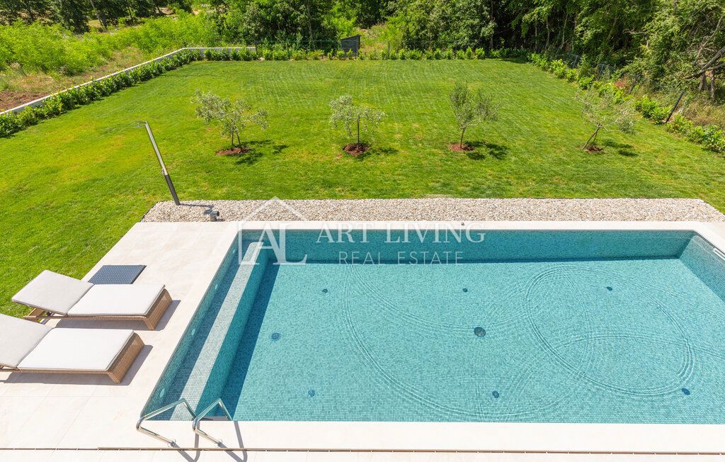 Istria, Labin, dintorni - una bella casa con una grande piscina e un bellissimo giardino 
