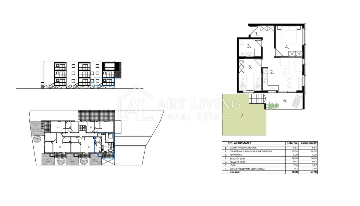 Vodice – appartamento affascinante al piano terra, a 500 m dal mare e dal centro città.