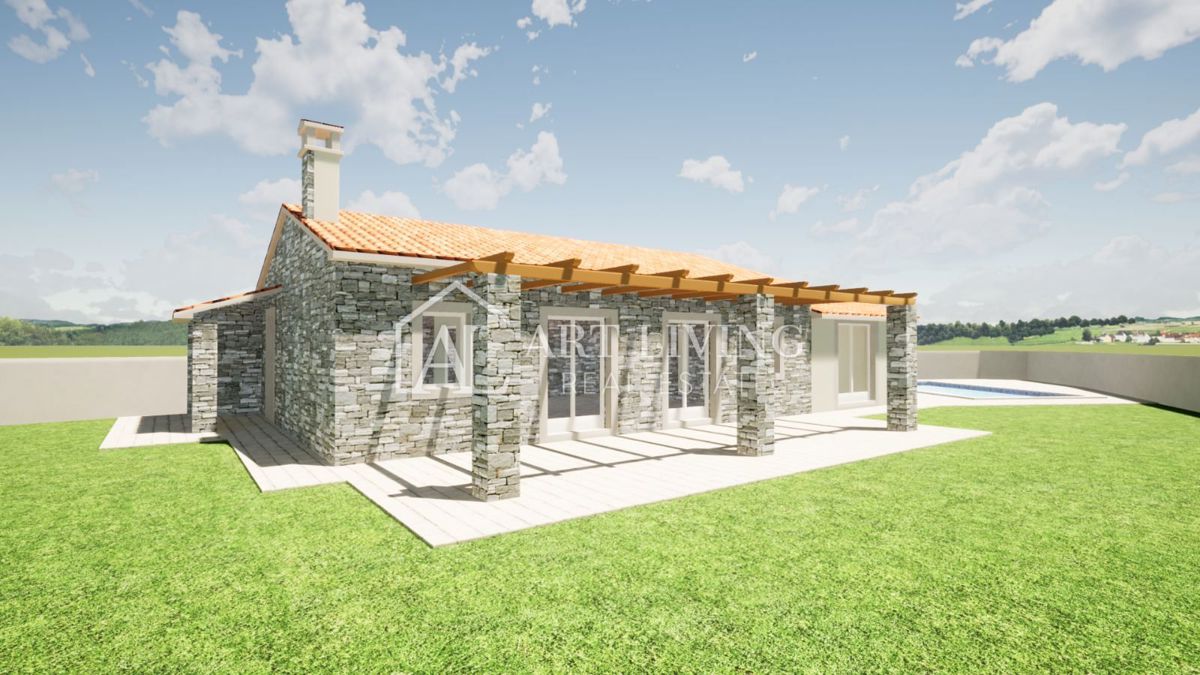 Istria, Umago, dintorni, - una moderna casa in pietra con piscina in una nuova costruzione!!!