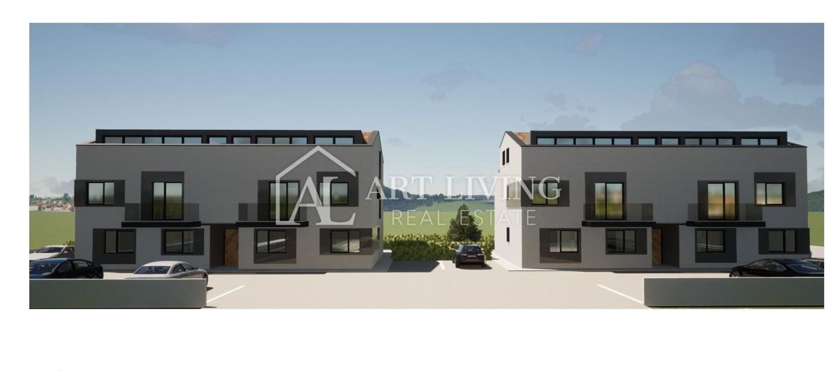 Istria, Parenzo, dintorni - un moderno appartamento con giardino in un nuovo edificio in una posizione eccellente