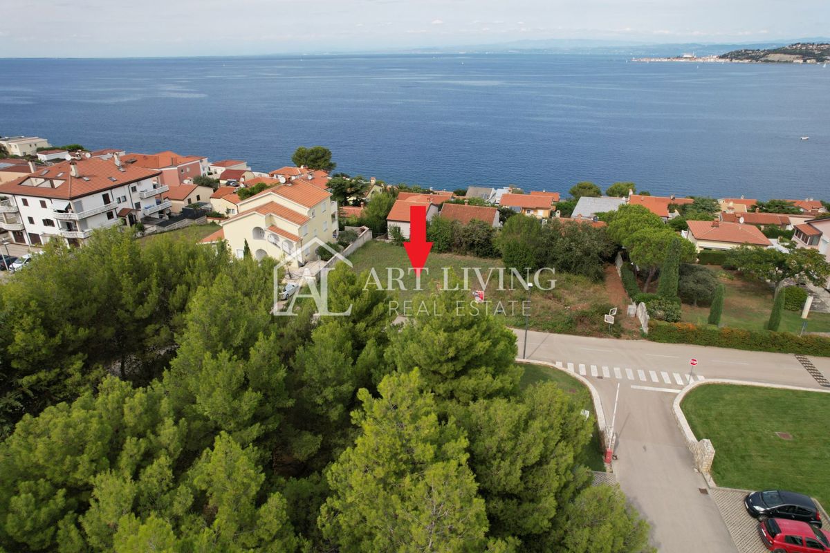 Umago, Crveni Vrh - ESCLUSIVO - terreno edificabile con progetto in posizione eccezionale