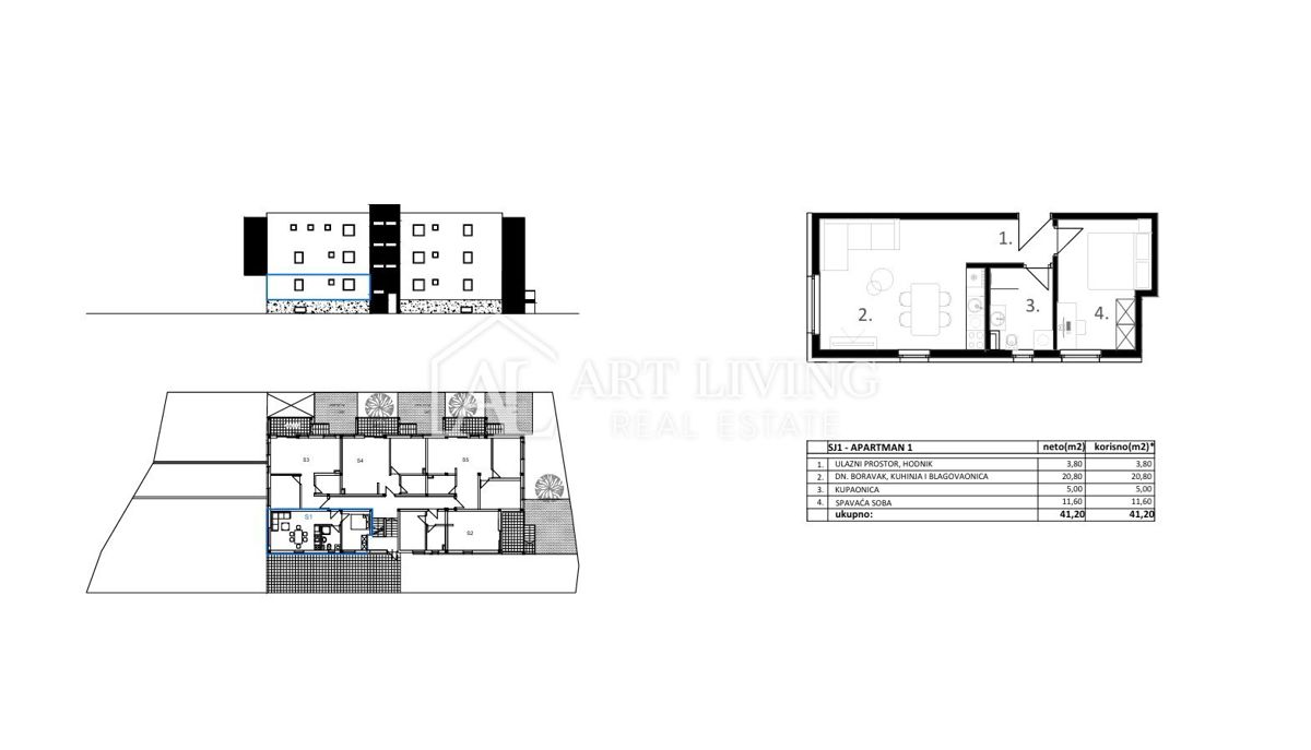 Vodice – appartamento affascinante al piano terra, a 500 m dal mare e dal centro città.