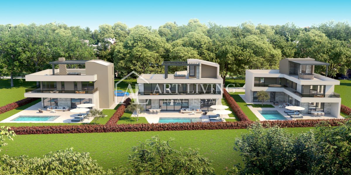 Nei dintorni di Parenzo, villa di lusso dal design moderno con piscina e vista mare