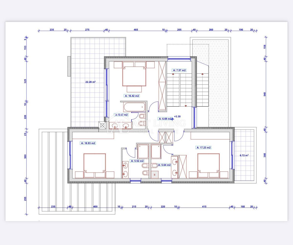 Novigrad, Attraente terreno edificabile in una posizione TOP a 1000 m dal mare e dalla città