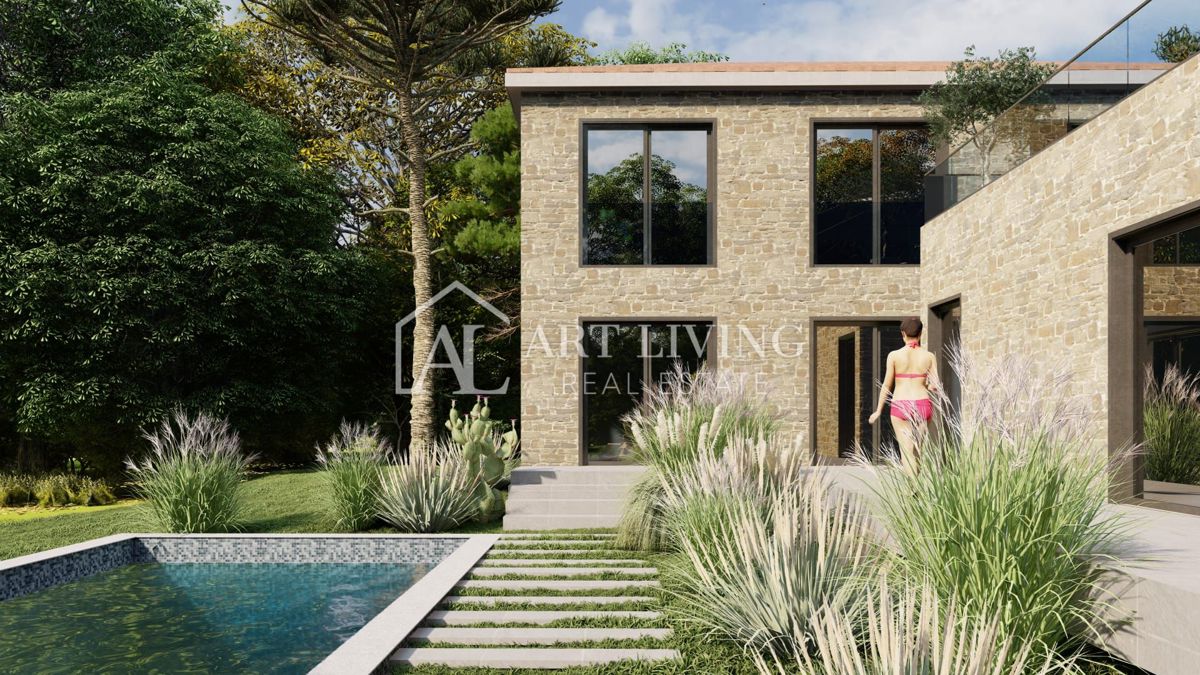Istria, Cittanova, dintorni - attraente terreno edificabile con progetto in una posizione tranquilla e bella