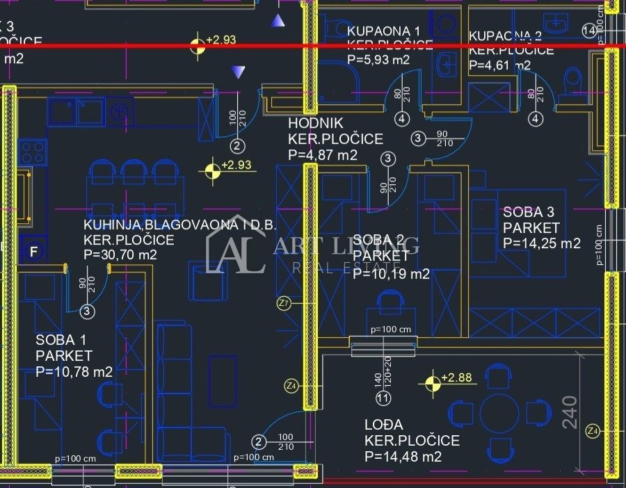 Istria, Umago - lussuoso appartamento con tre camere da letto di 100 m2 in una posizione molto atraente