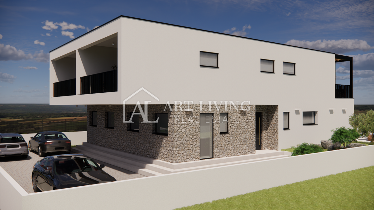 Istria, Umago, Dintorni - NUOVA COSTRUZIONE, moderna casa bifamiliare con piscina
