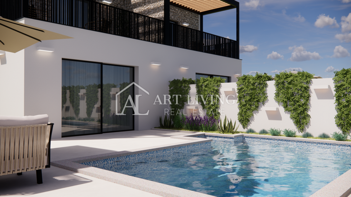 Istria, Umago, Dintorni - NUOVA COSTRUZIONE, moderna casa bifamiliare con piscina