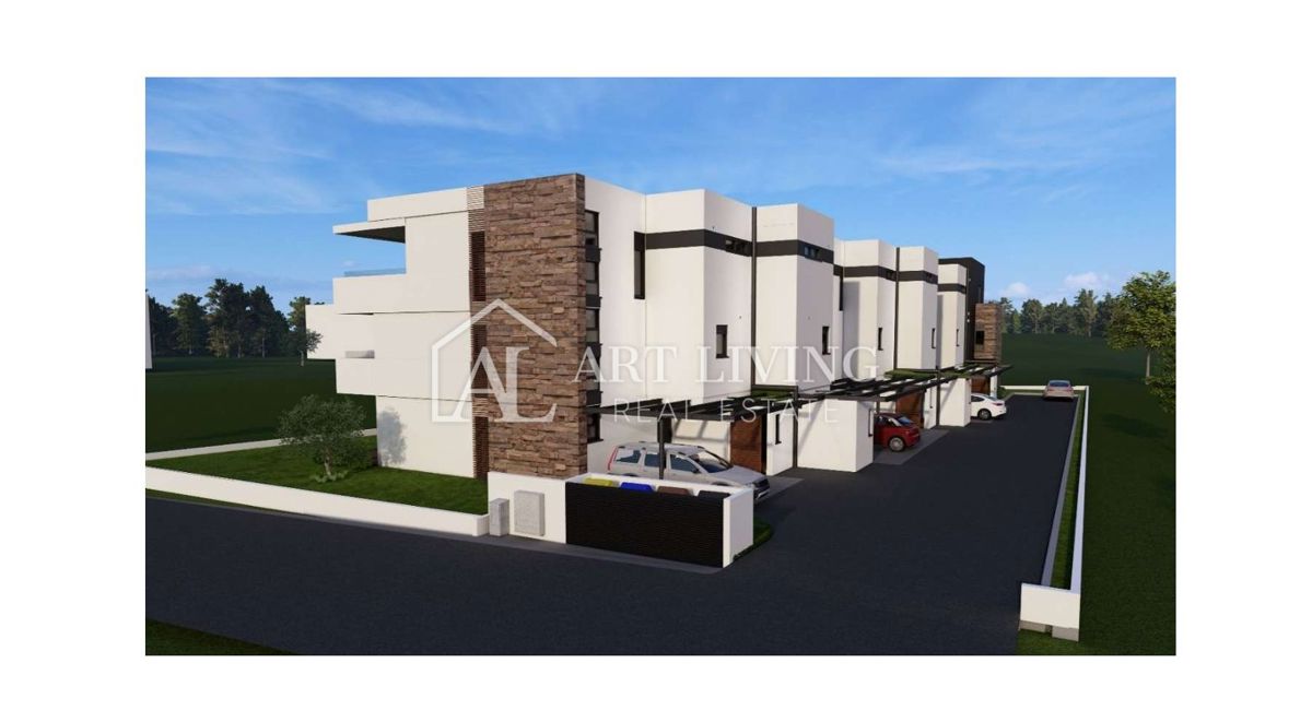 Umago, dintorni – Lussuosa villa a schiera di nuova costruzione, a 180 m dal mare