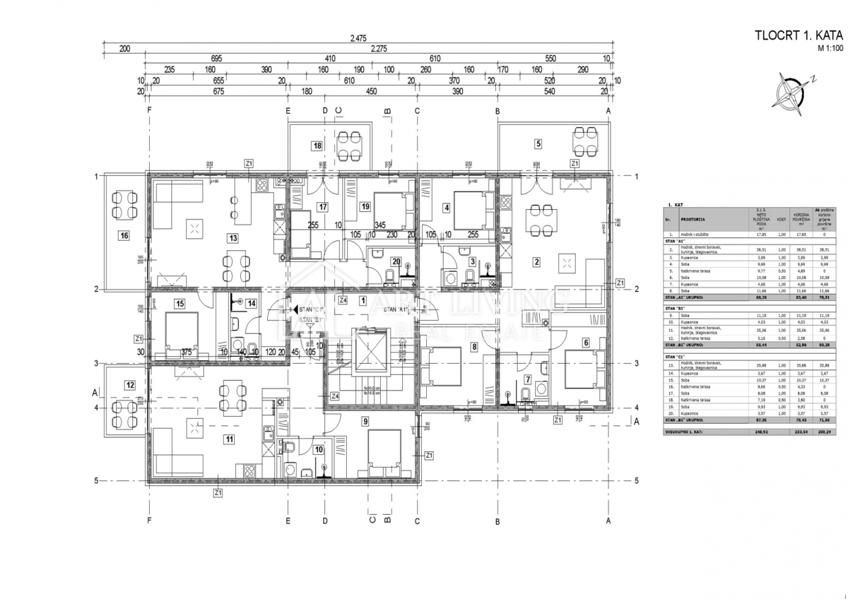 Parenzo-dintorni, Appartamento in un nuovo edificio al 1° piano, a 500 m dal mare