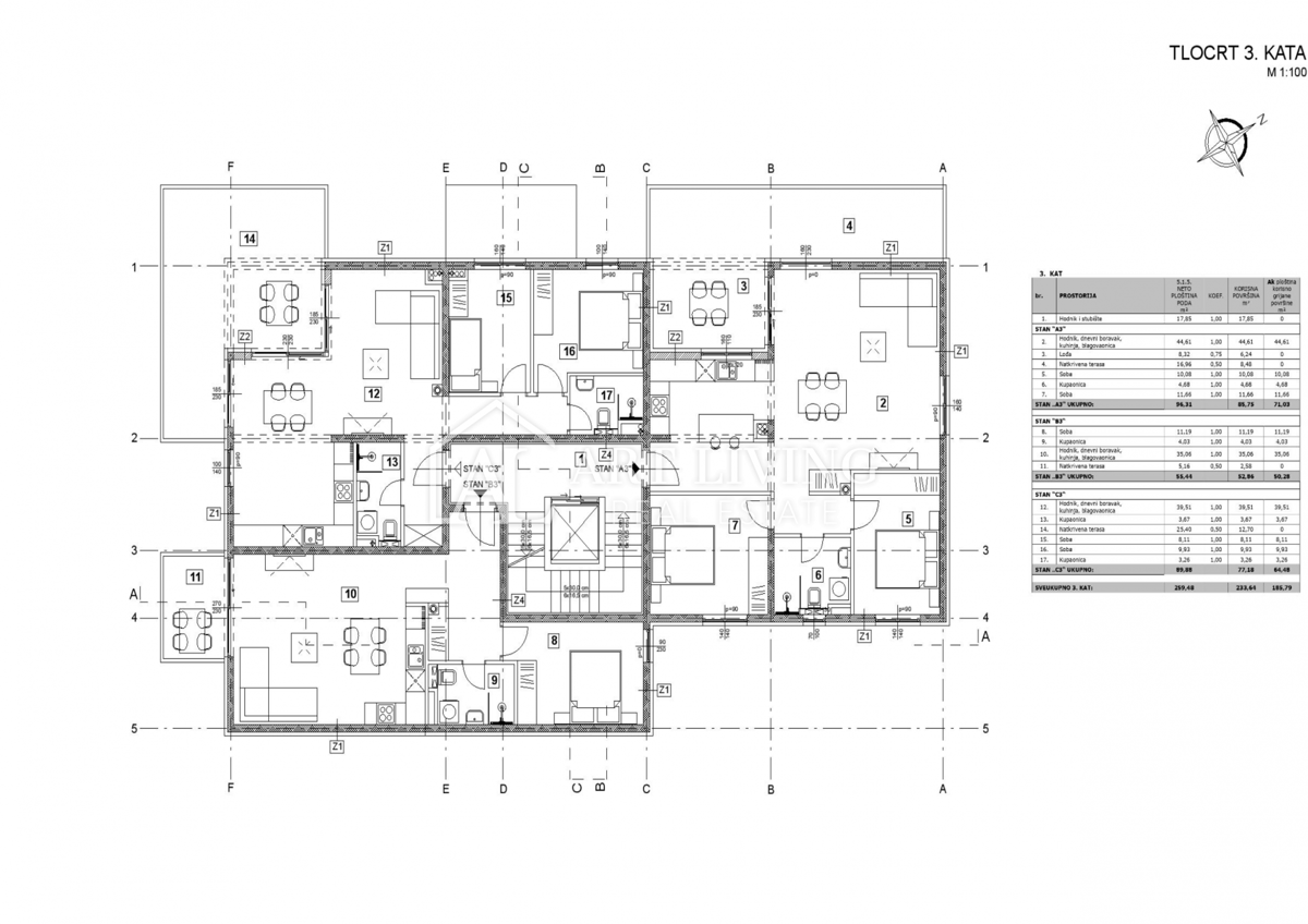 Poreč-dintorni, grazioso appartamento con terrazza sul tetto di 57 m2 e vista mare