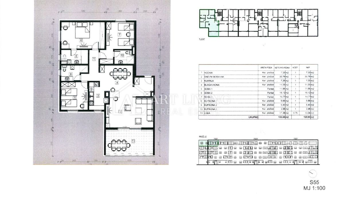 UMAGO - lussuoso appartamento con tre camere da letto, 134 m2, posizione TOP!!!